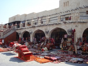 Carpet selling in Souq Waqif